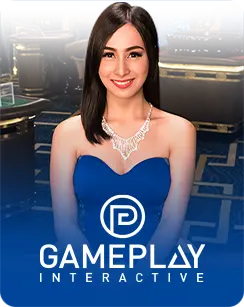 Gameplay Interactive live casino banner featuring a professional dealer representing Gameplay Interactive casino games.