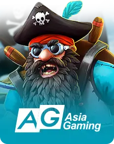 Asia Gaming logo featuring a pirate character representing AG Asia Gaming casino provider.