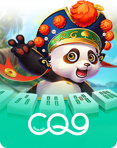 CQ9 gaming logo featuring a festive panda character representing CQ9 online slot games.