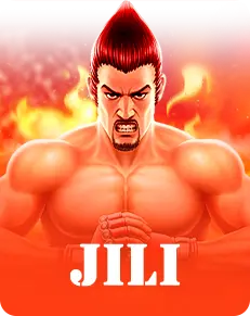 JILI gaming logo featuring a muscular fighter character representing JILI online slot games.